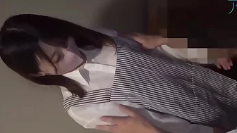 Korean Brunette Is Wearing A Mask Even While Having Sex, To