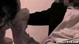 Korean beer girl sucks beer and dick